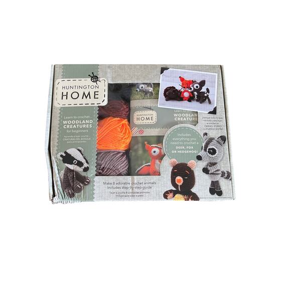 Huntington Home Woodland Creatures Crochet Kit for Beginners Craft Kit Yarn - Picture 1 of 4
